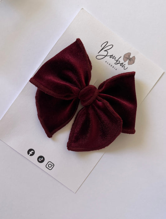 Velvet FABLE BOW | DARK RED