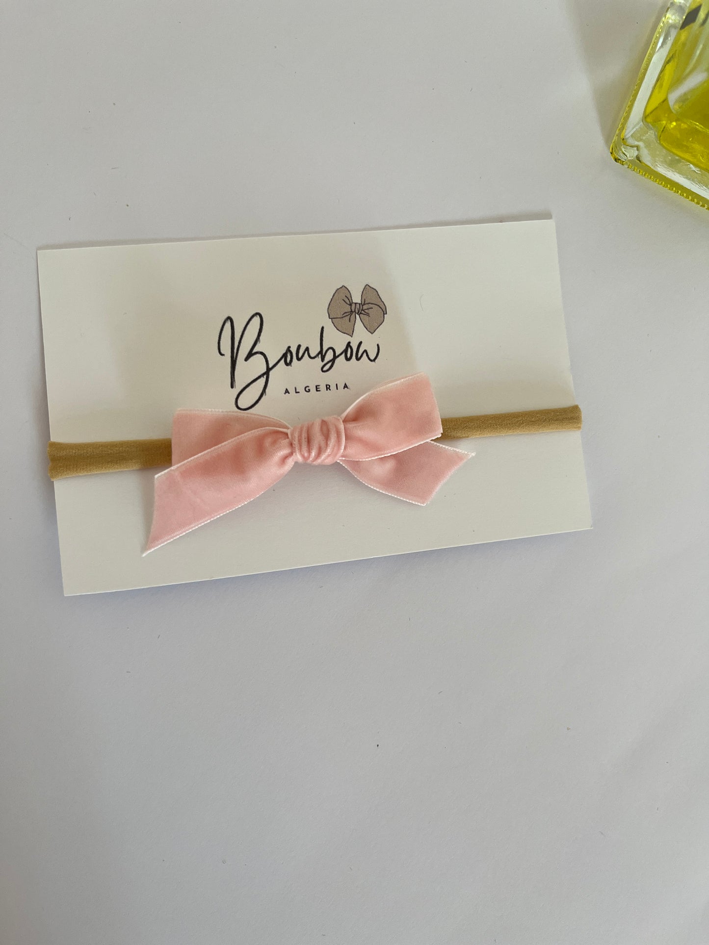 Velvet Ribbon Headband | BABY PINK