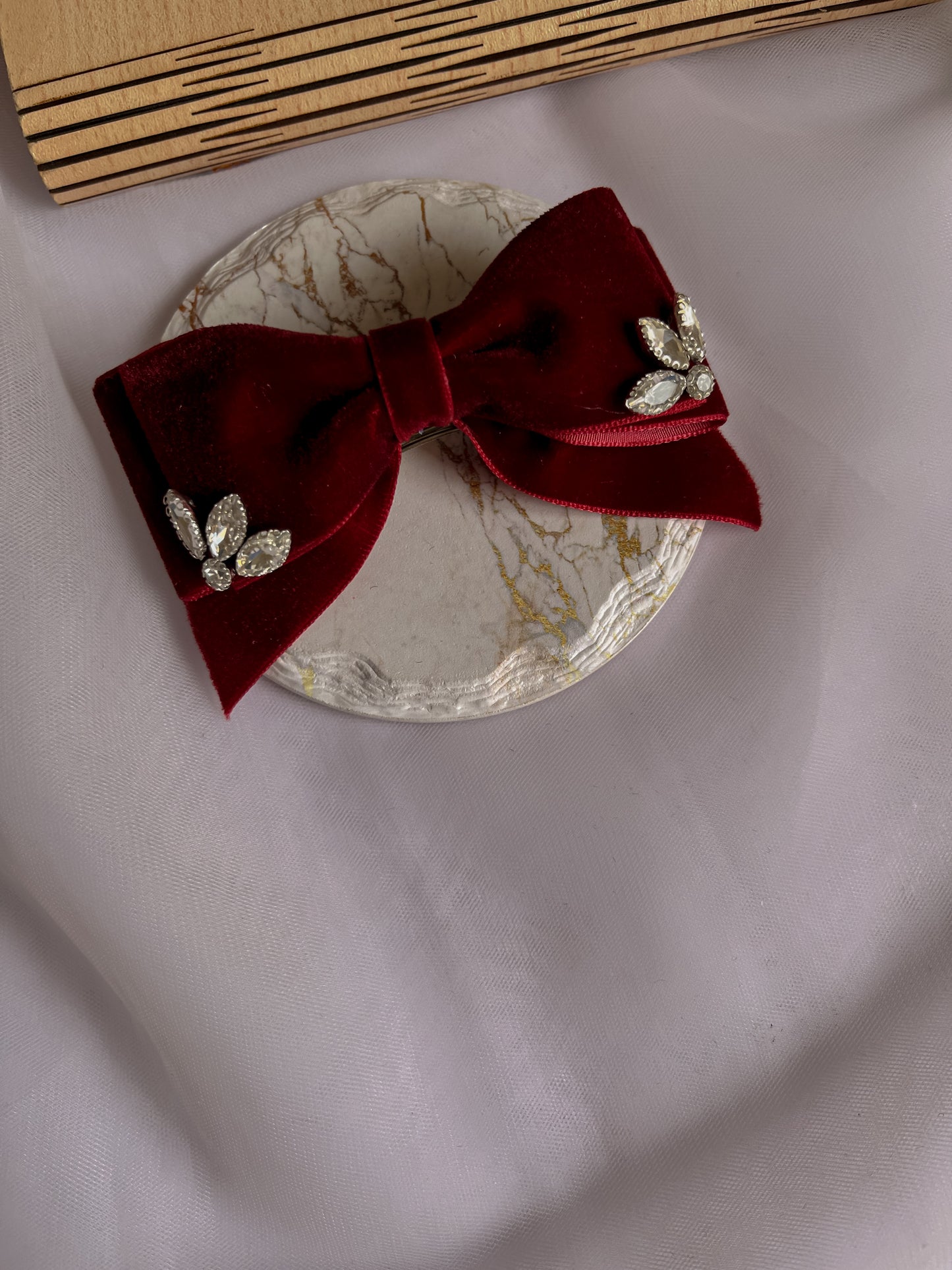 Zina Festive Bow | DARK RED