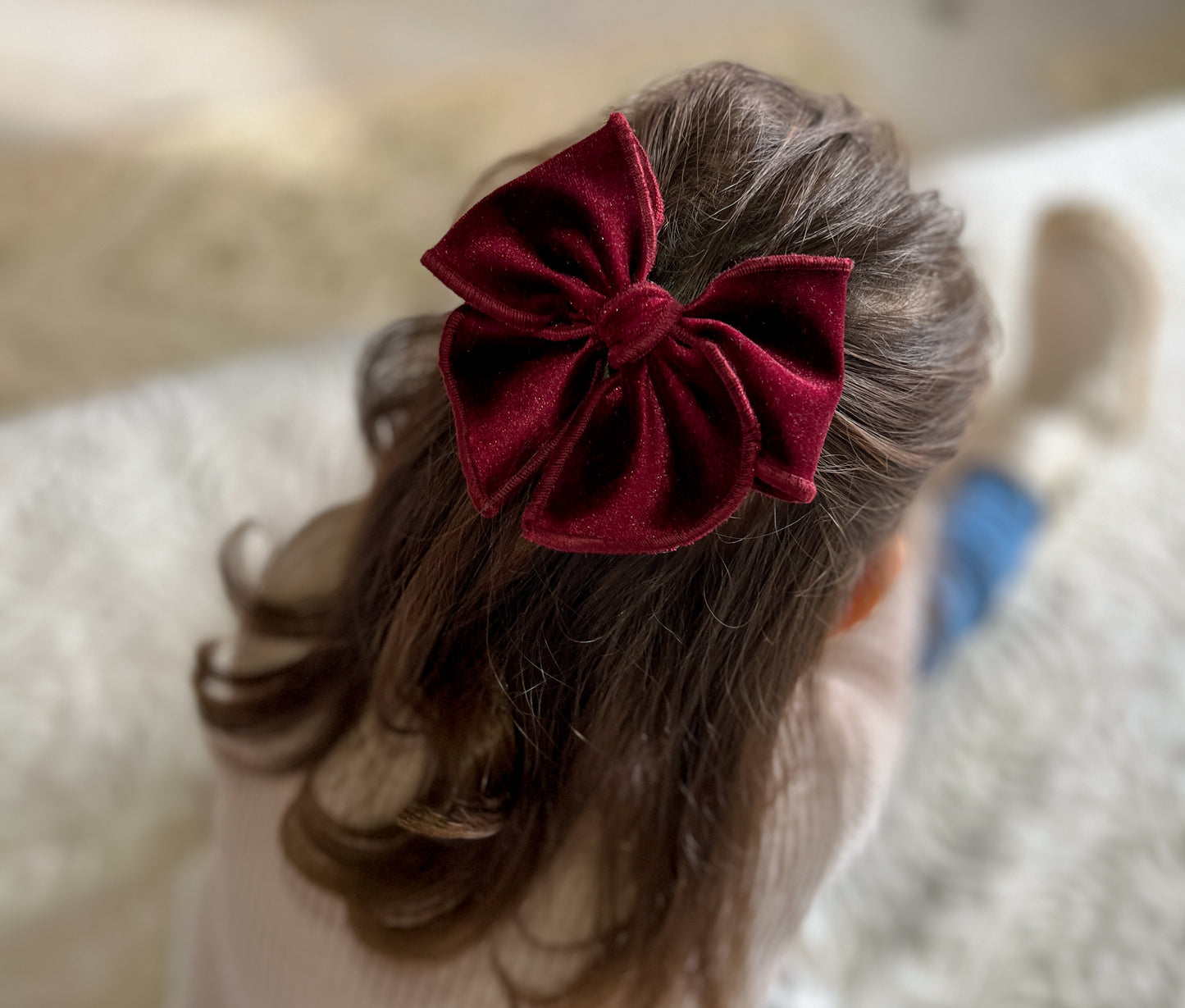 Velvet FABLE BOW | DARK RED