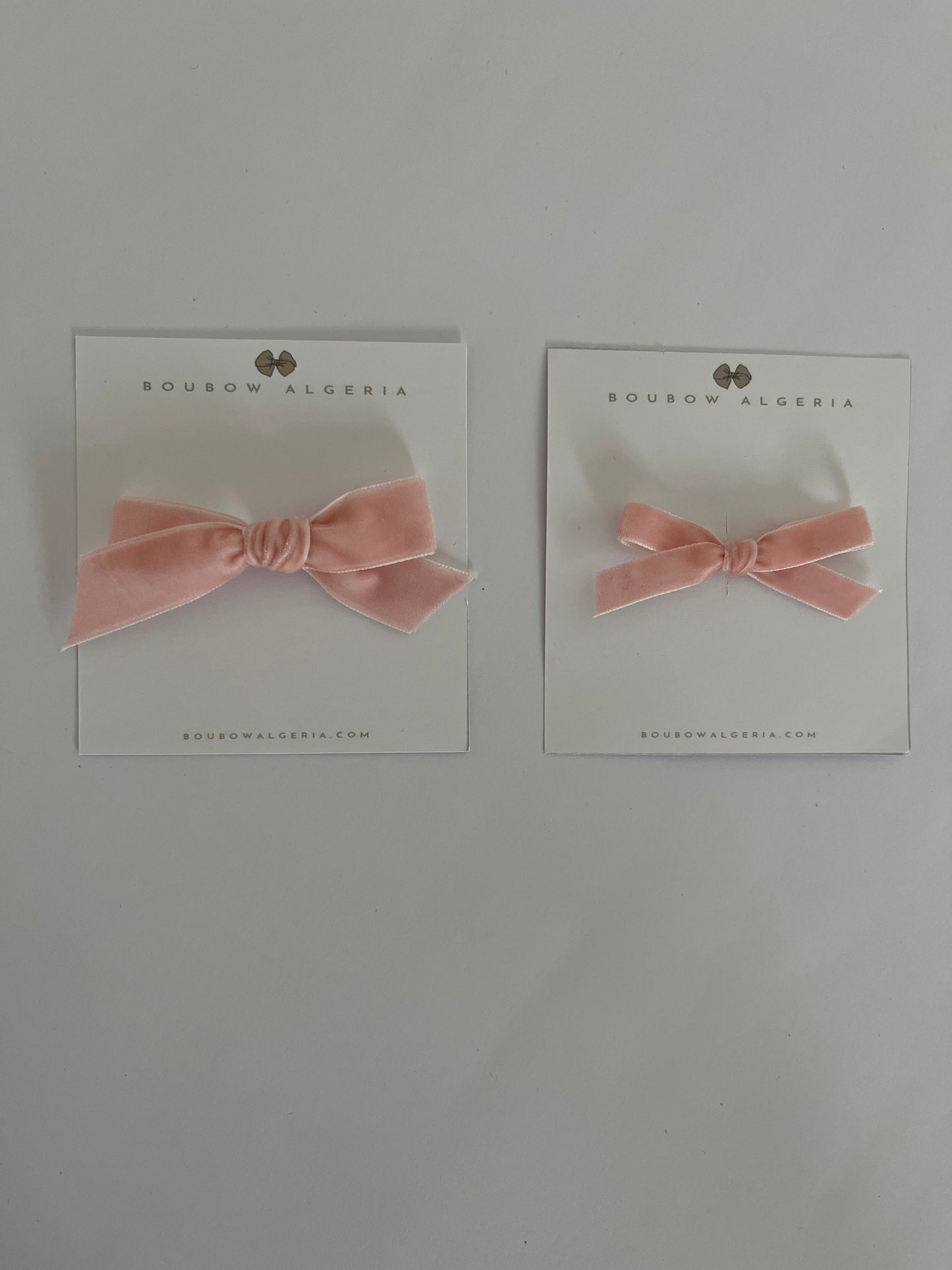 Velvet Ribbon Bow | Baby Pink