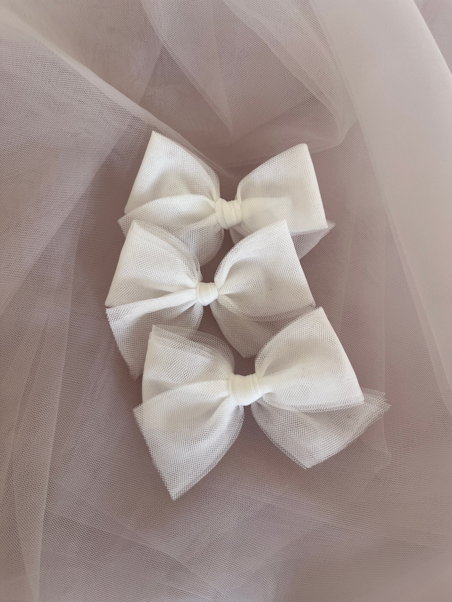 Ballerina Tulle Bow | White