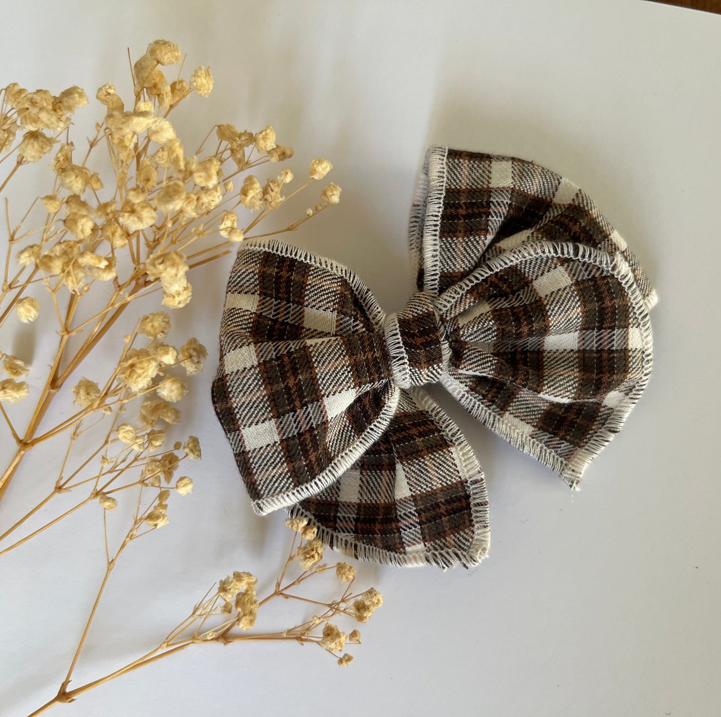 COCO FABLE BOW | BROWN PLAID