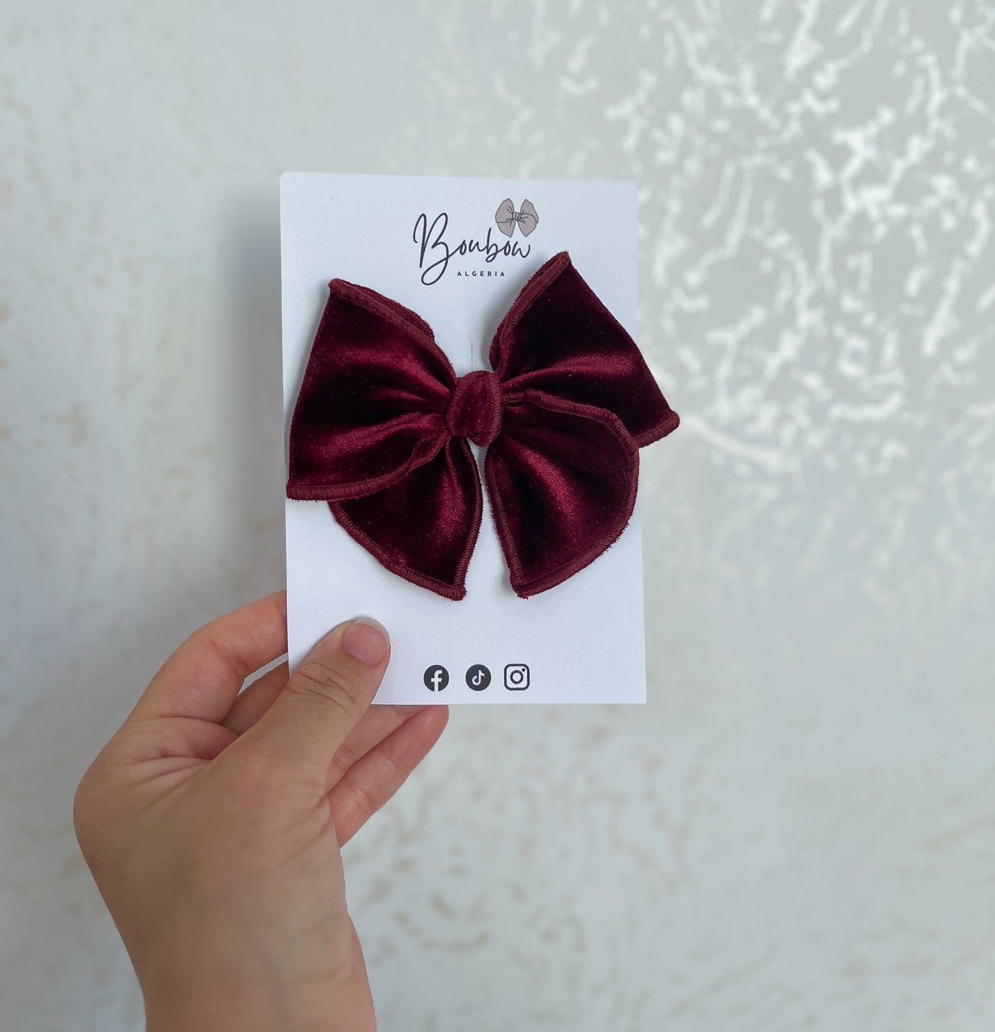 Velvet FABLE BOW | DARK RED