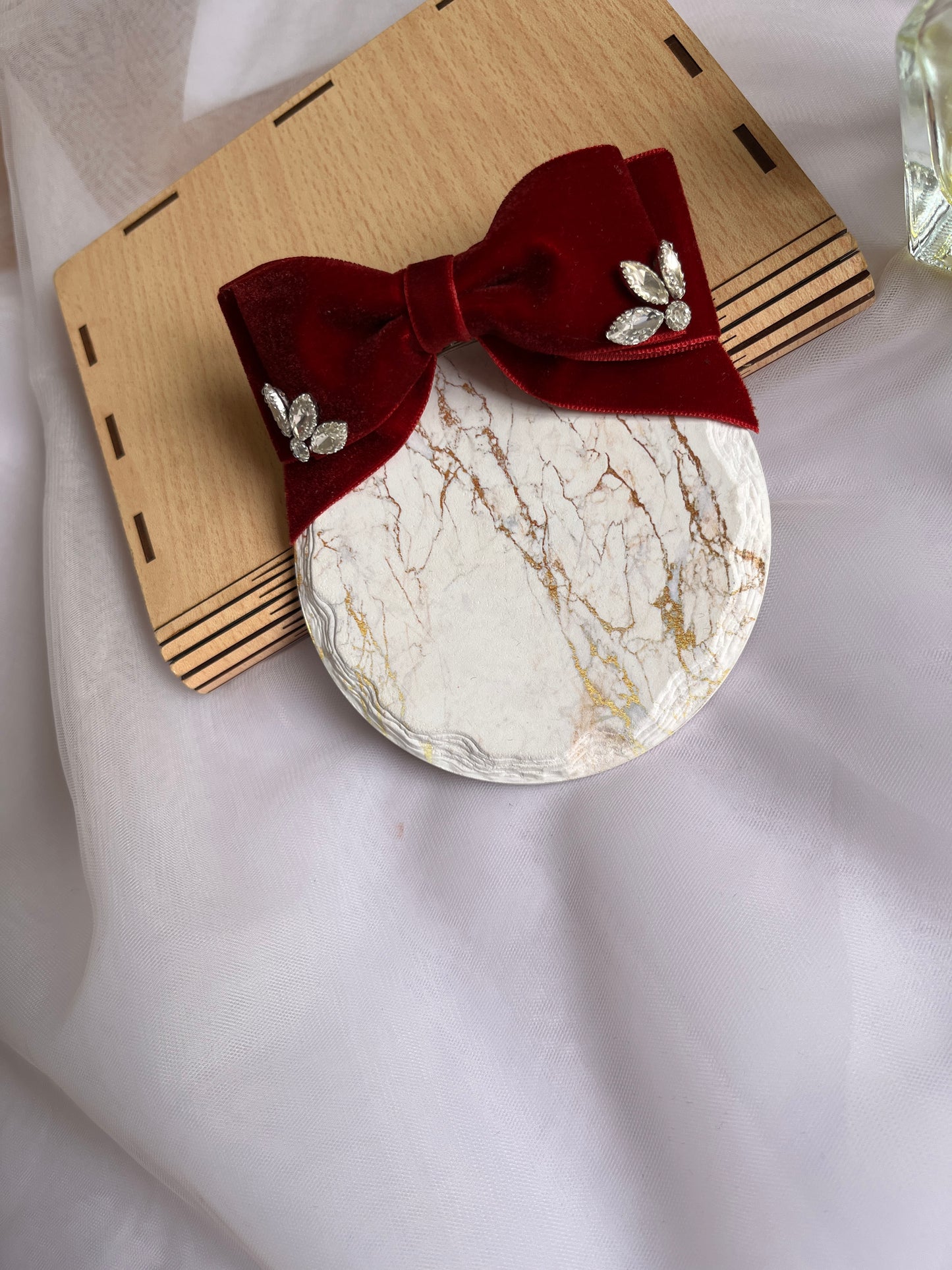 Zina Festive Bow | DARK RED