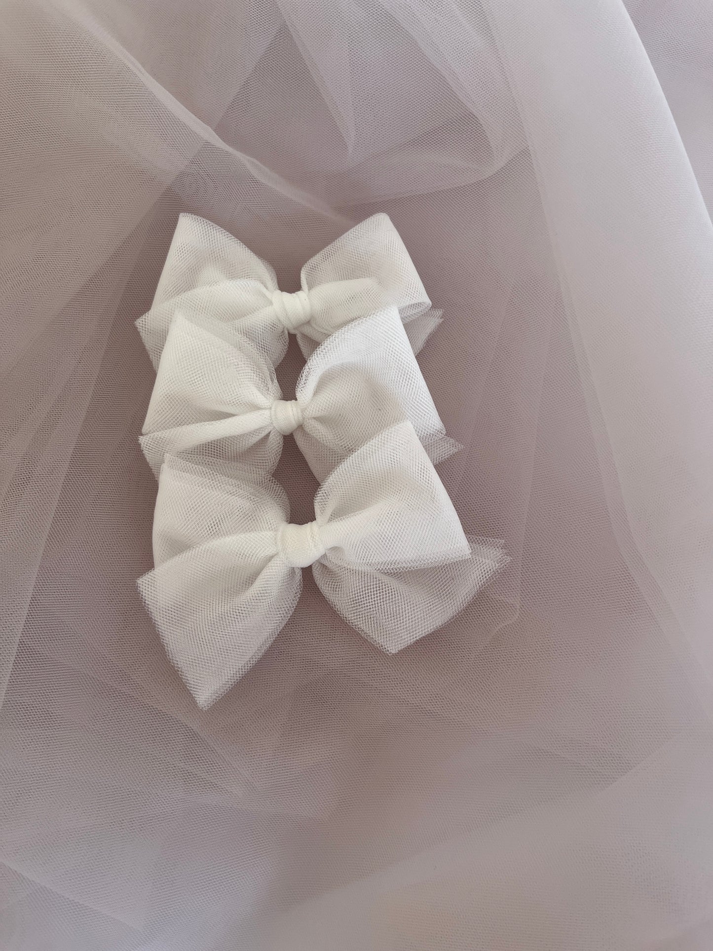 Ballerina Tulle Bow | White