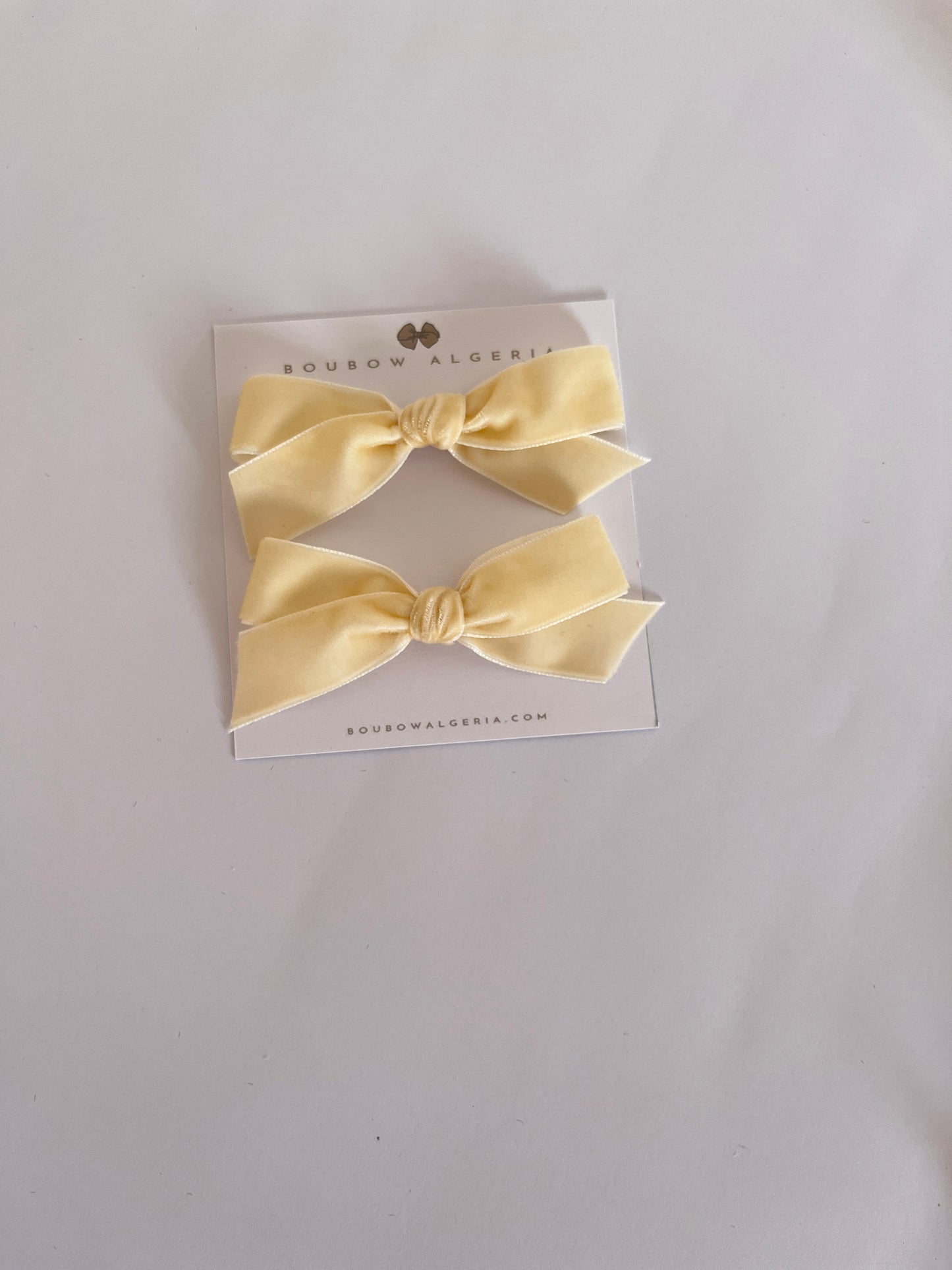 Velvet Ribbon Bow | Sand