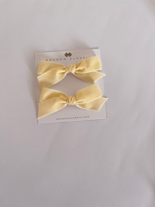 Velvet Ribbon Bow | Sand