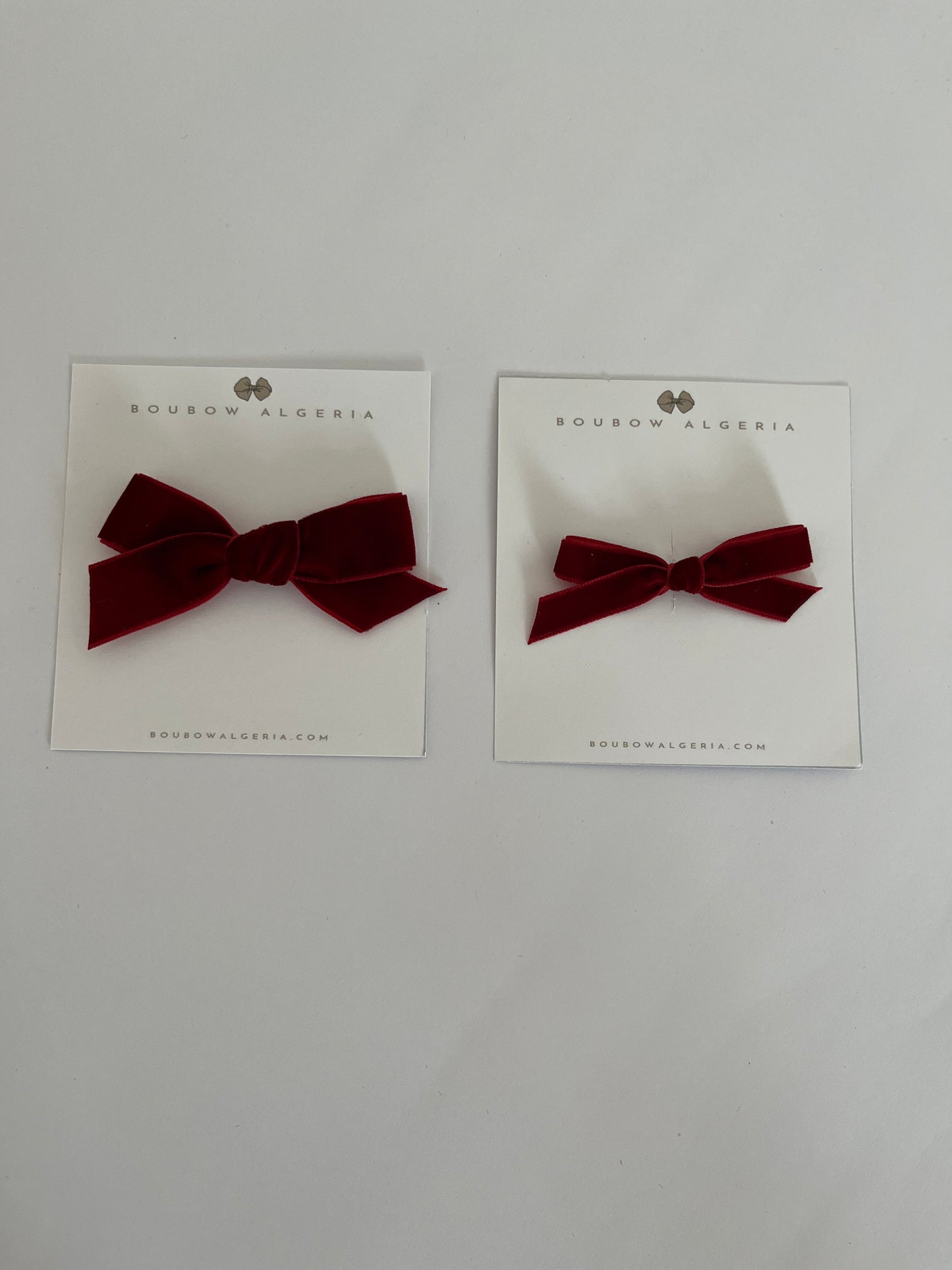 Velvet Ribbon Bow | DARK RED