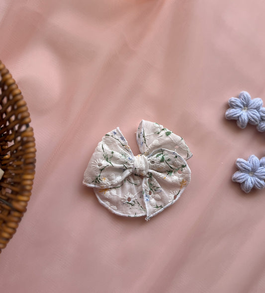 MINA Fable Bows| Embroidery Blue spring