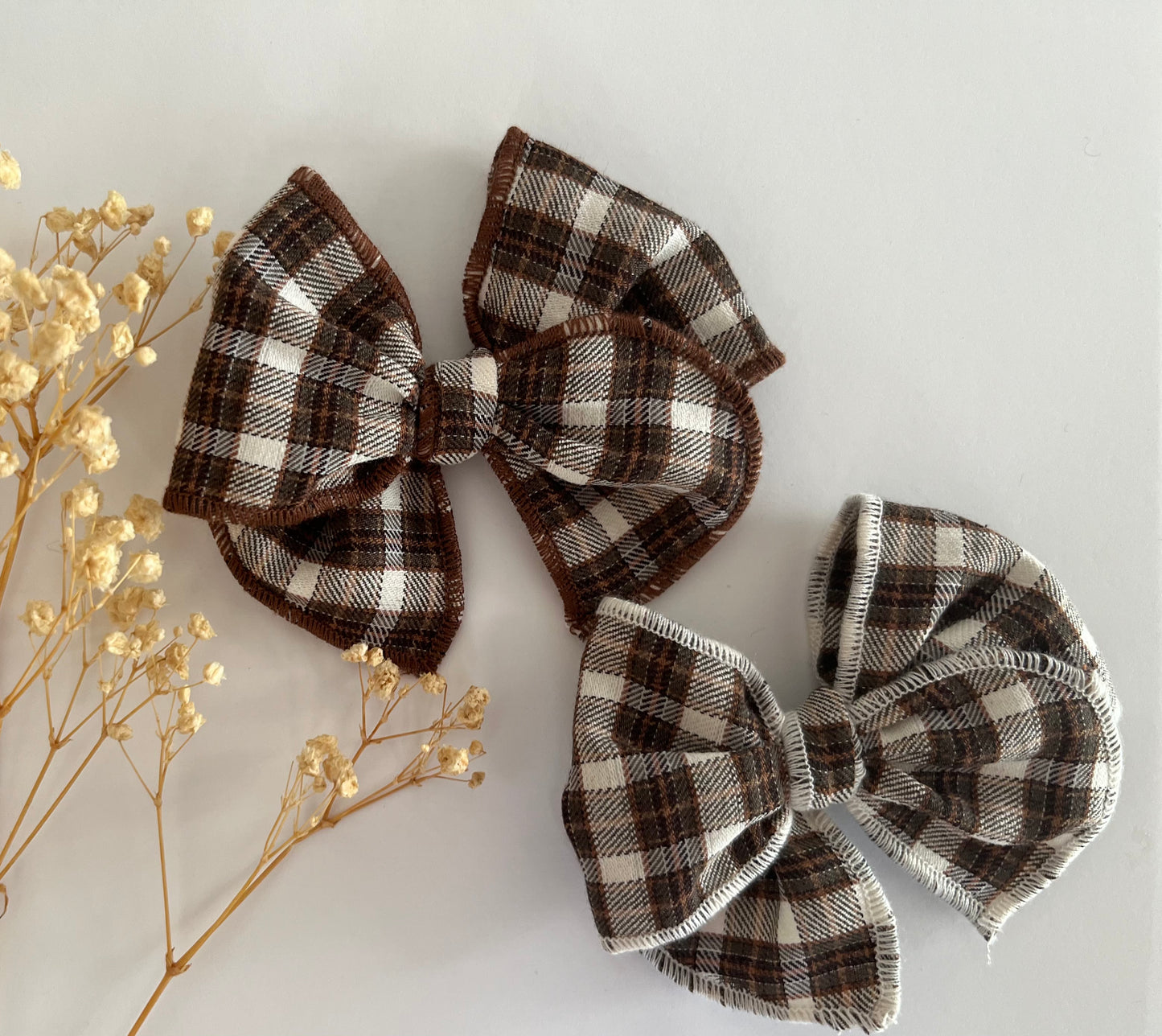 COCO FABLE BOW | BROWN PLAID