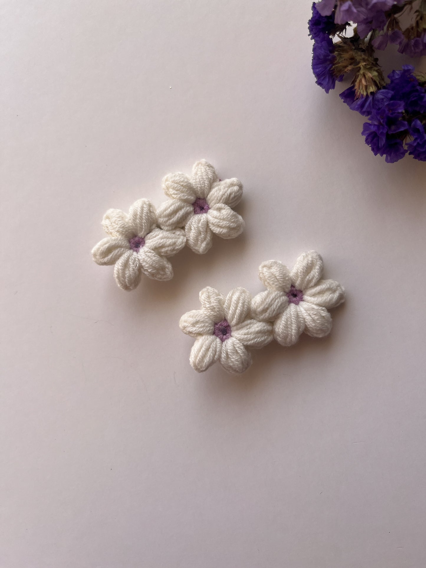 Crochet Clip| Ivory