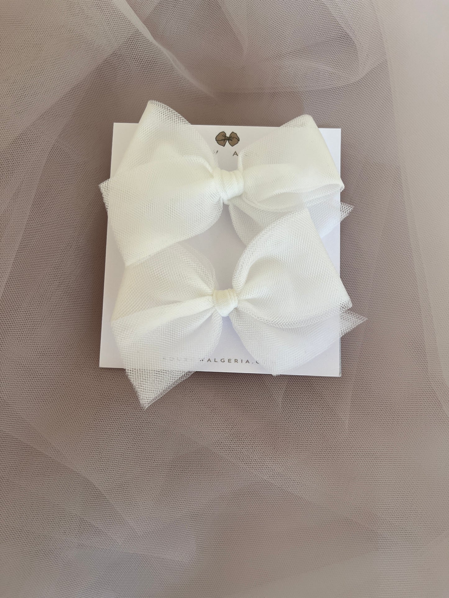 Ballerina Tulle Bow | White